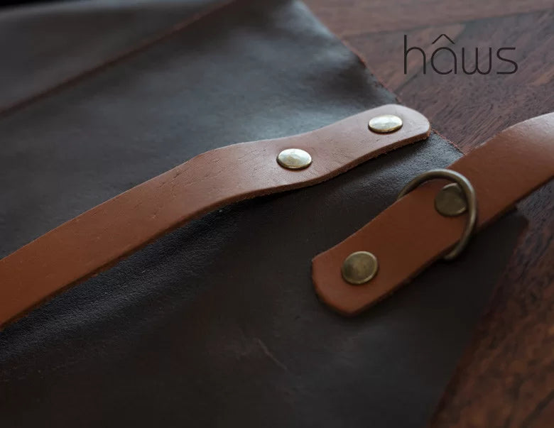Haws - Læderforklæde brun