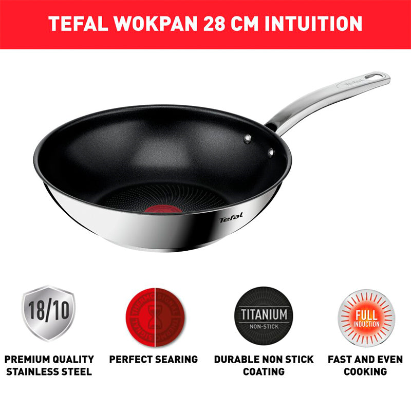 Tefal Intuition wokpande 28 cm med belægning