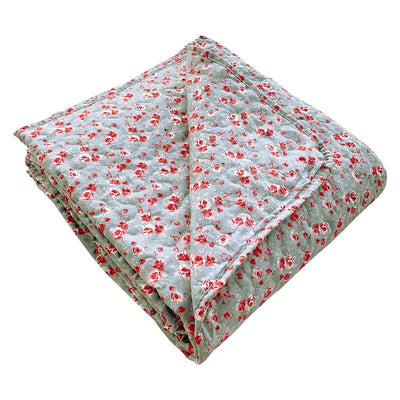 Dacore - Picknickmatta små blommor gråröda - 130x170 cm