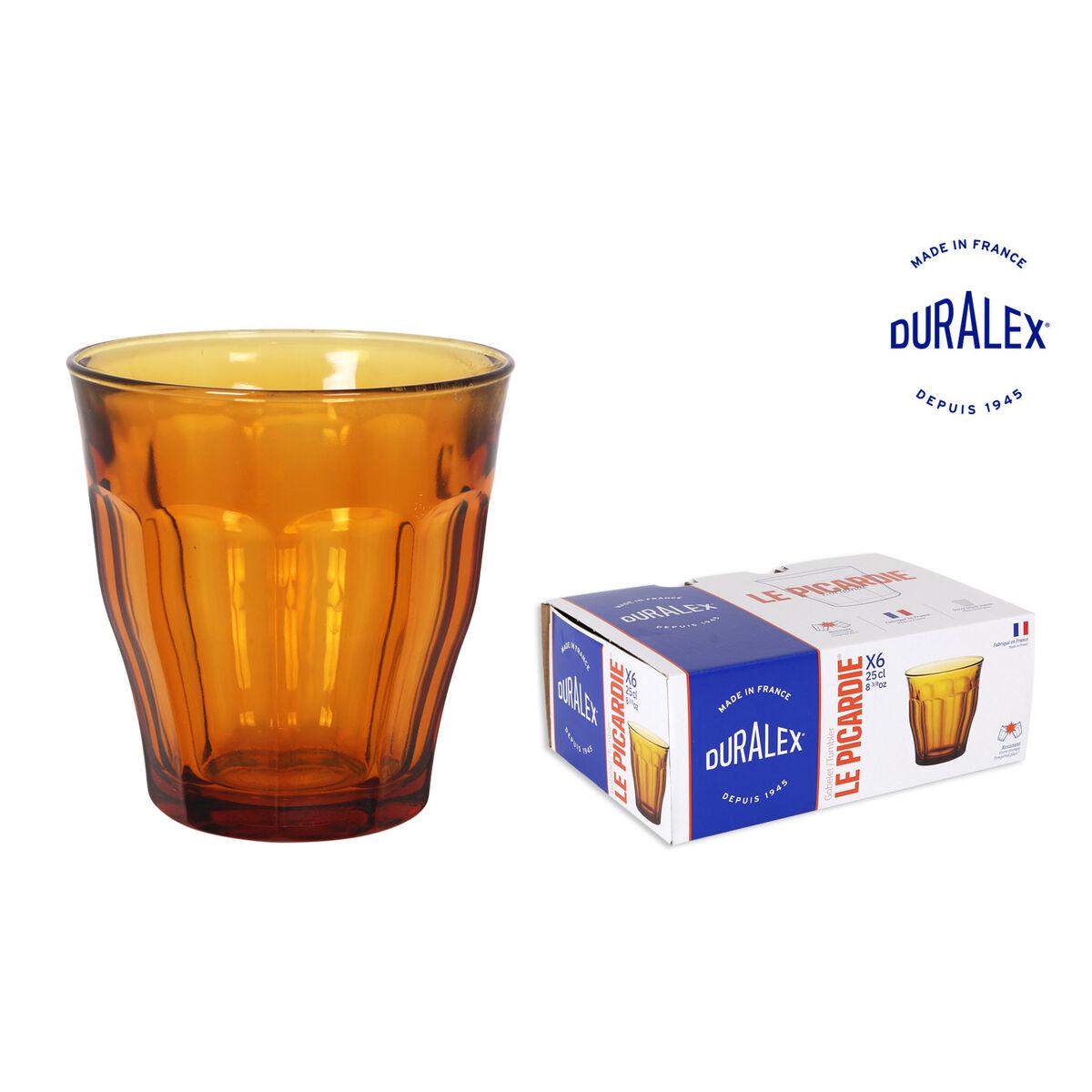 Duralex - Picardie Kaffeglas 25 cl Bärnsten 6 st.