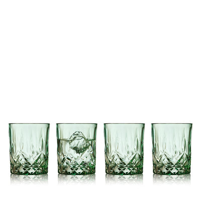 Lyngby Glas - Whiskyglas - Sorrento 32 cl. 4 stk - grøn