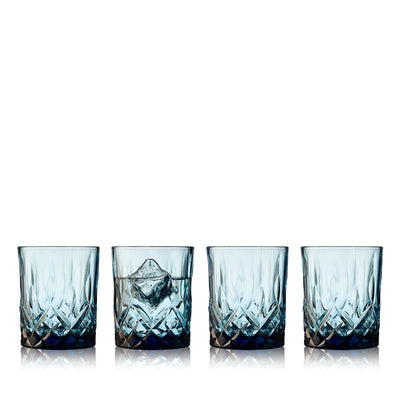 Lyngby Glas - Whiskyglas - Sorrento 32 cl. 4 stk. Blå