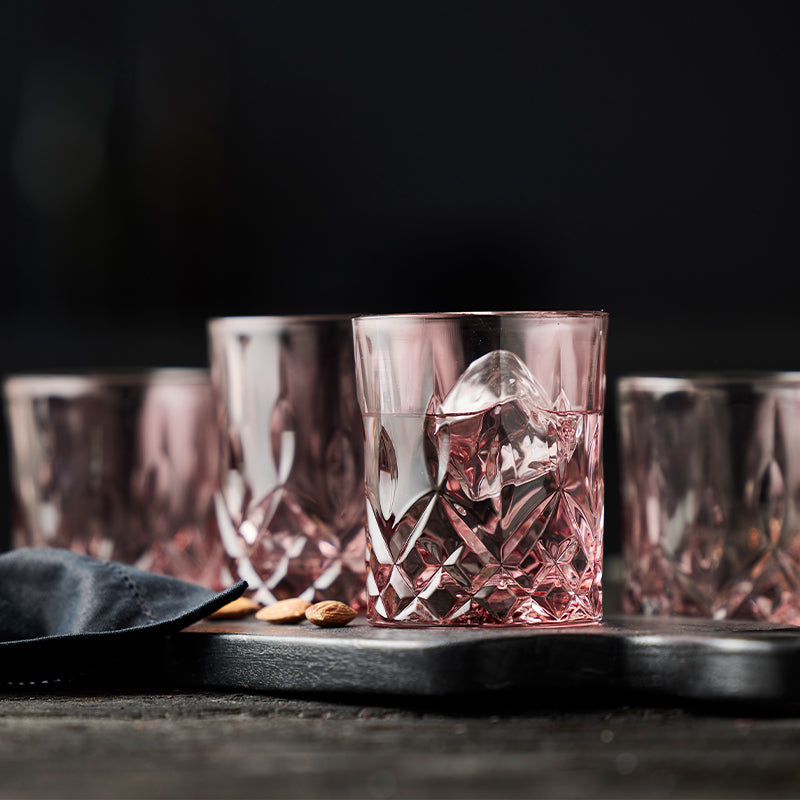 Lyngby Glas - Whiskyglas - Sorrento 32 cl. 4 stk. - Pink