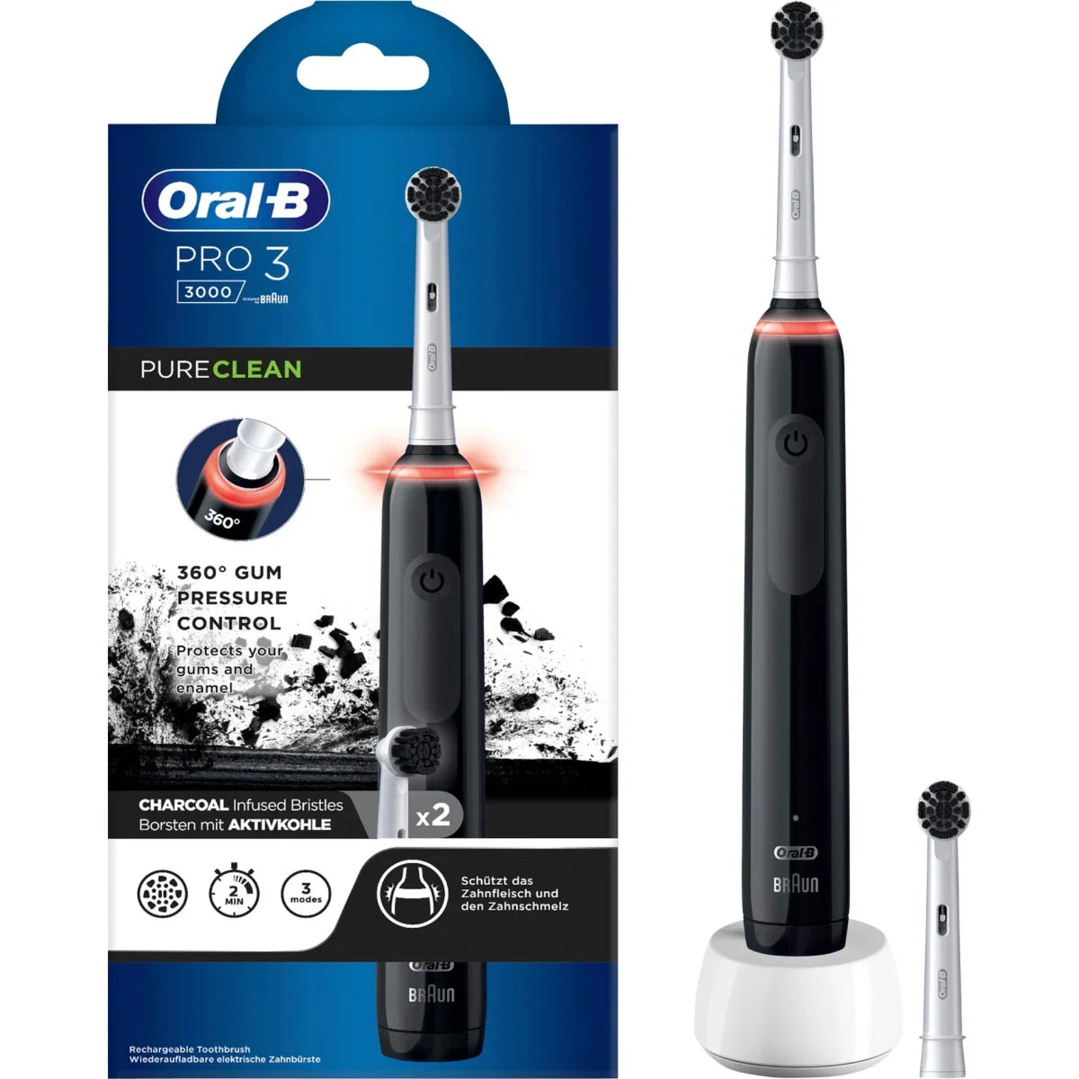 Oral B - Elektrisk tandbørste Pro 3 3000 - Pure Clean