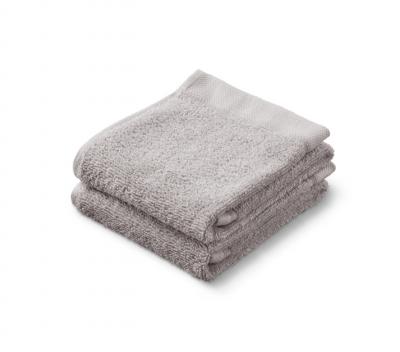 Fairtrade håndklæde 30x50 cm 520 gram 2 stk. lys grå
