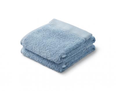 Fairtrade håndklæde 30x50 cm 520 gram 2 stk. lys blå