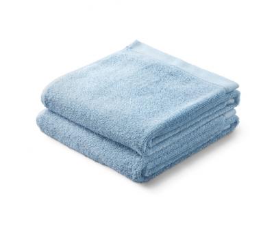 Fairtrade håndklæde 50x100 cm 520 gram 2 stk. lys blå