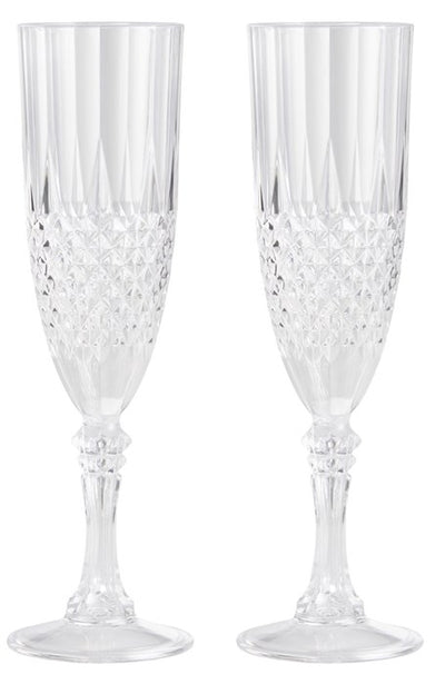 Dag - Champagneglas 25 cl 2 st - Klar plast