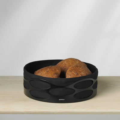 Stelton - Embrace brödbricka Ø23 cm - svart väska