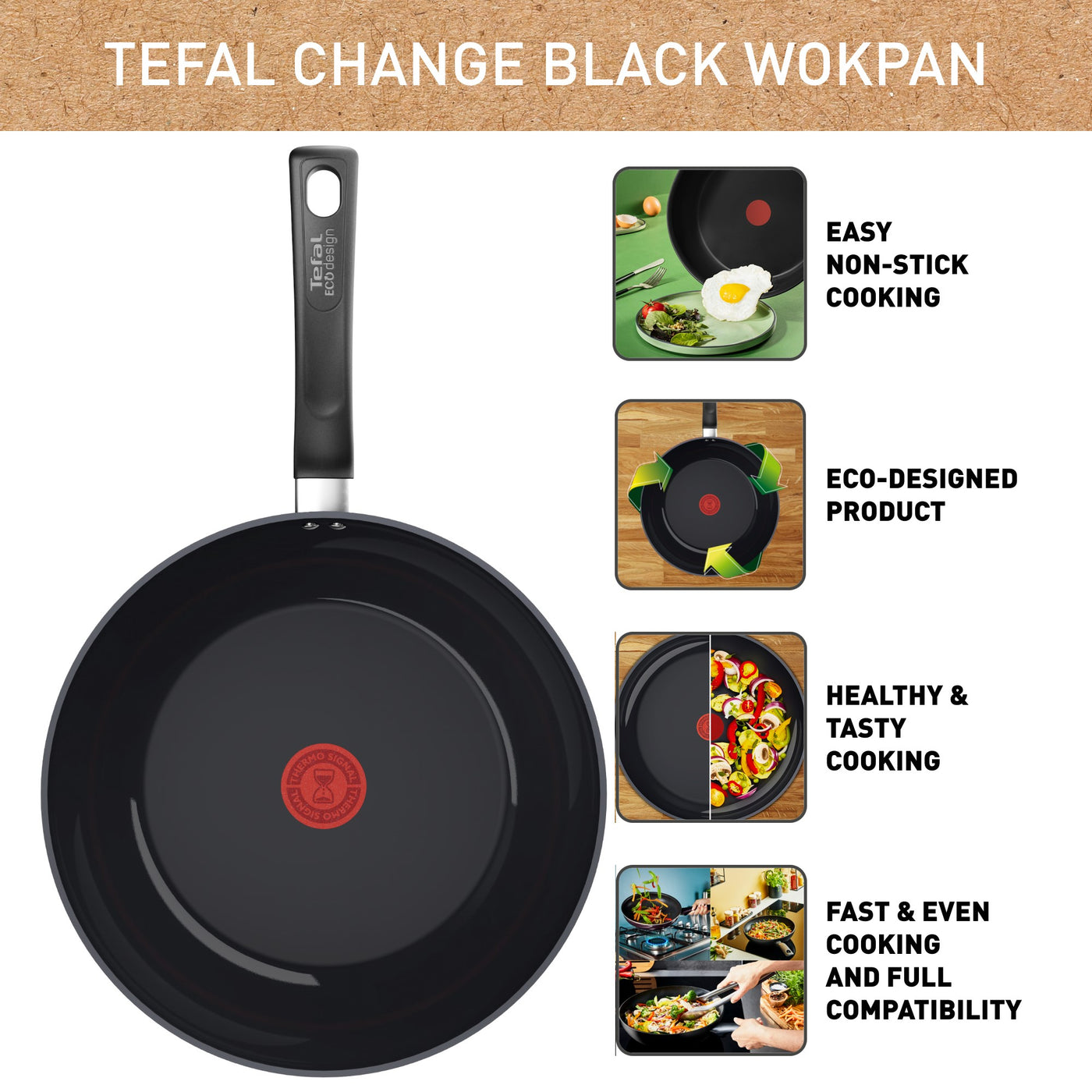 Tefal Change wokpande 28 cm