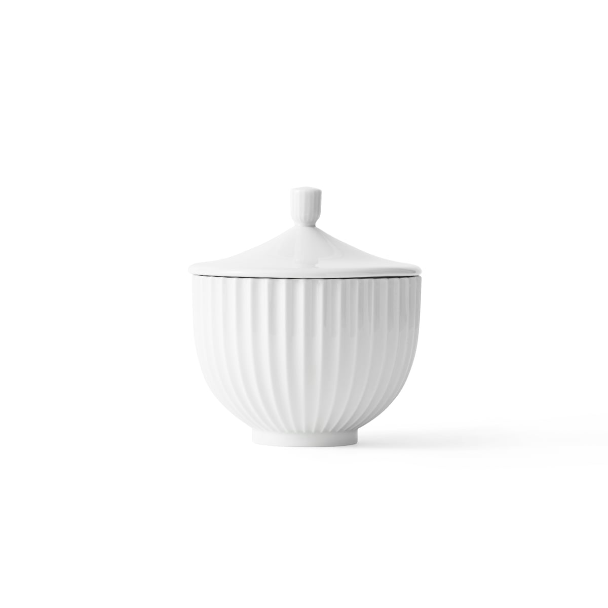 Lyngby Porcelæn – Porcelænsskål med låg Ø10 cm