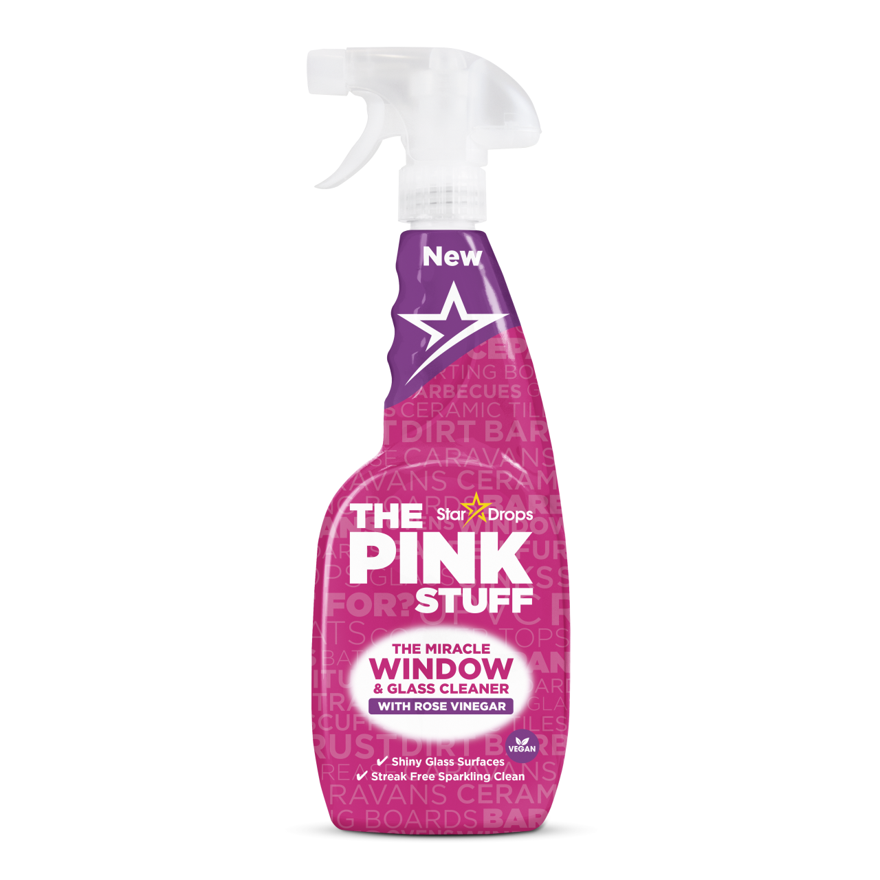 Stardrops - The pink stuff Miracle Window & Glass Cleaner with Rose Vinegar 750 ml