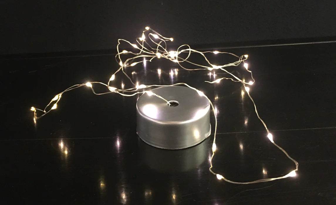 Conzept Christmas - Micro LED lyswire 100 LED sølv batteriboks med remote function
