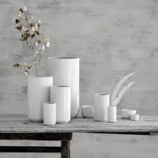 Lyngby - Vasen Hvid porcelæn 9 cm