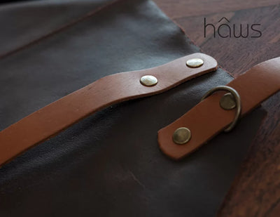 Haws - Läderförkläde brunt