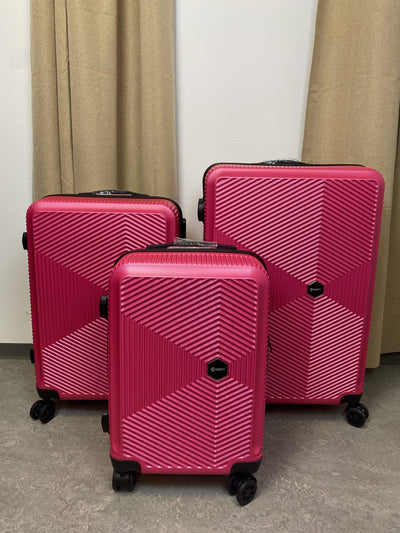 Kuffertsæt i pink - ABS 3 dele 20''+24''+28''
