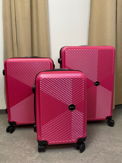 Kuffertsæt i pink - ABS 3 dele 20''+24''+28''
