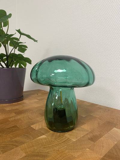 Paddehat lampe 14,5x14,5x17 cm glas grøn