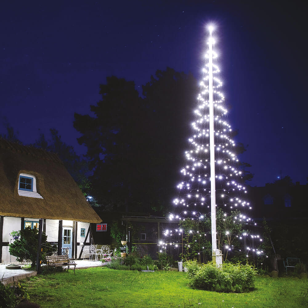 Conzept Christmas - Flagstangsnet 480 LED varmhvid 8 m med remote function