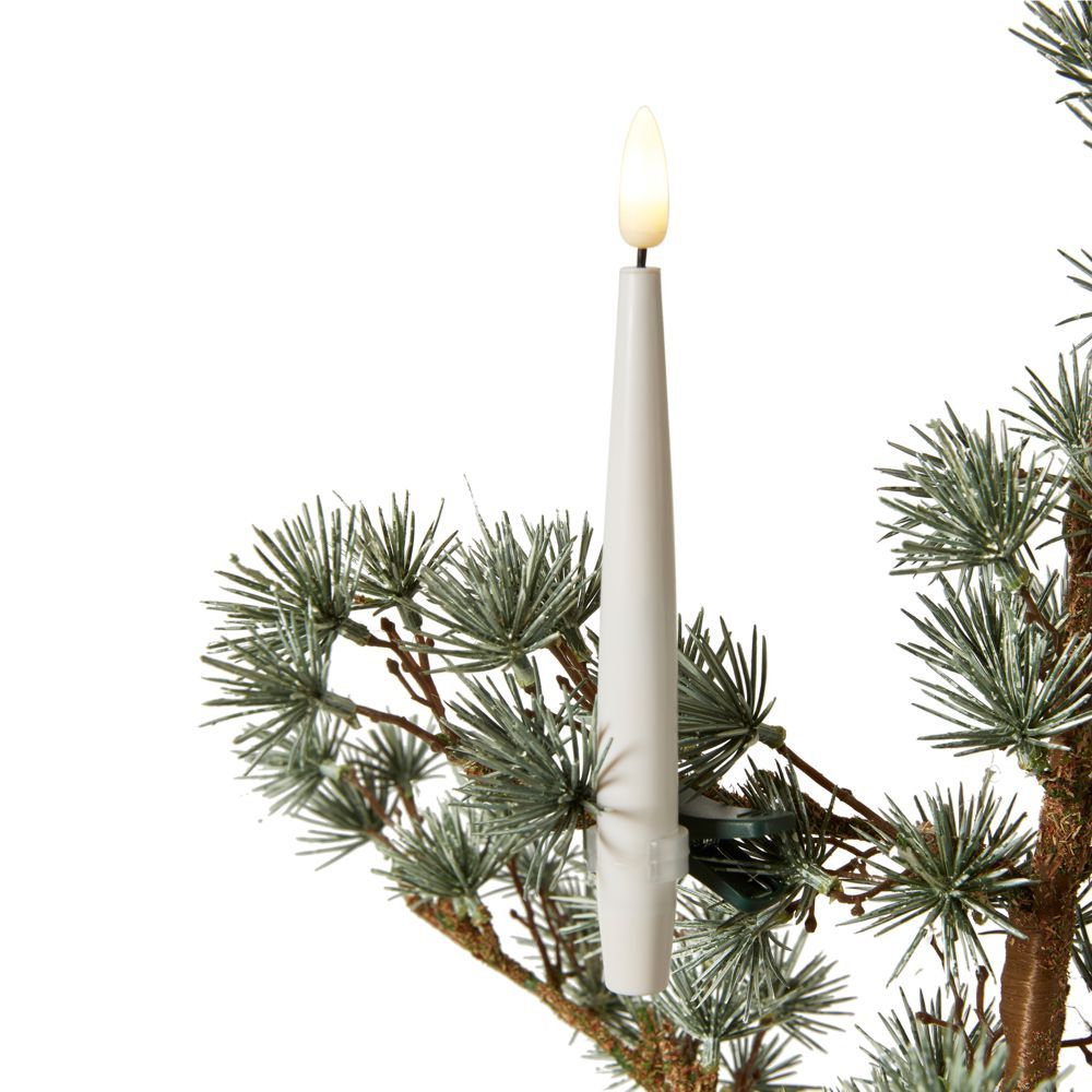 Conzept - Julgransljus 3D-flamma med klämma och fjärrkontroll - 10 st