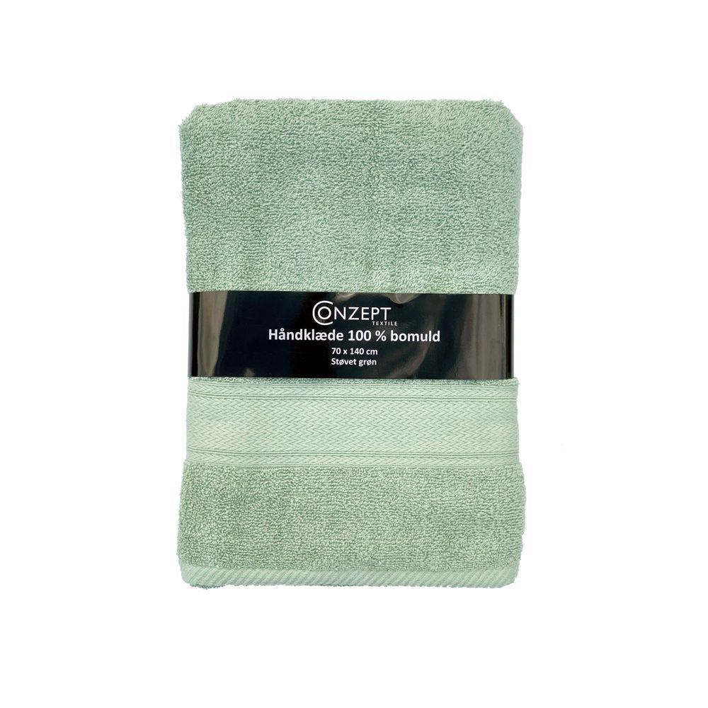 Conzept - Håndklæde 70x140 cm - Støvet grøn
