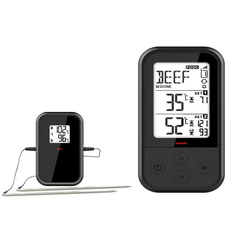 Conzept Electric trådløst stegetermometer med 2 følere og manuel temperaturindstilling