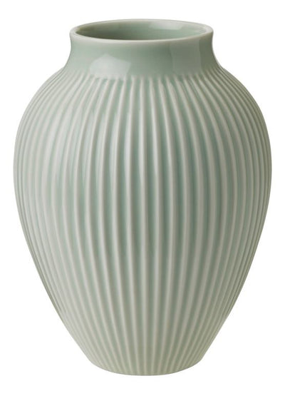 Knabstrup - Vase riller mintgrøn - 27 cm