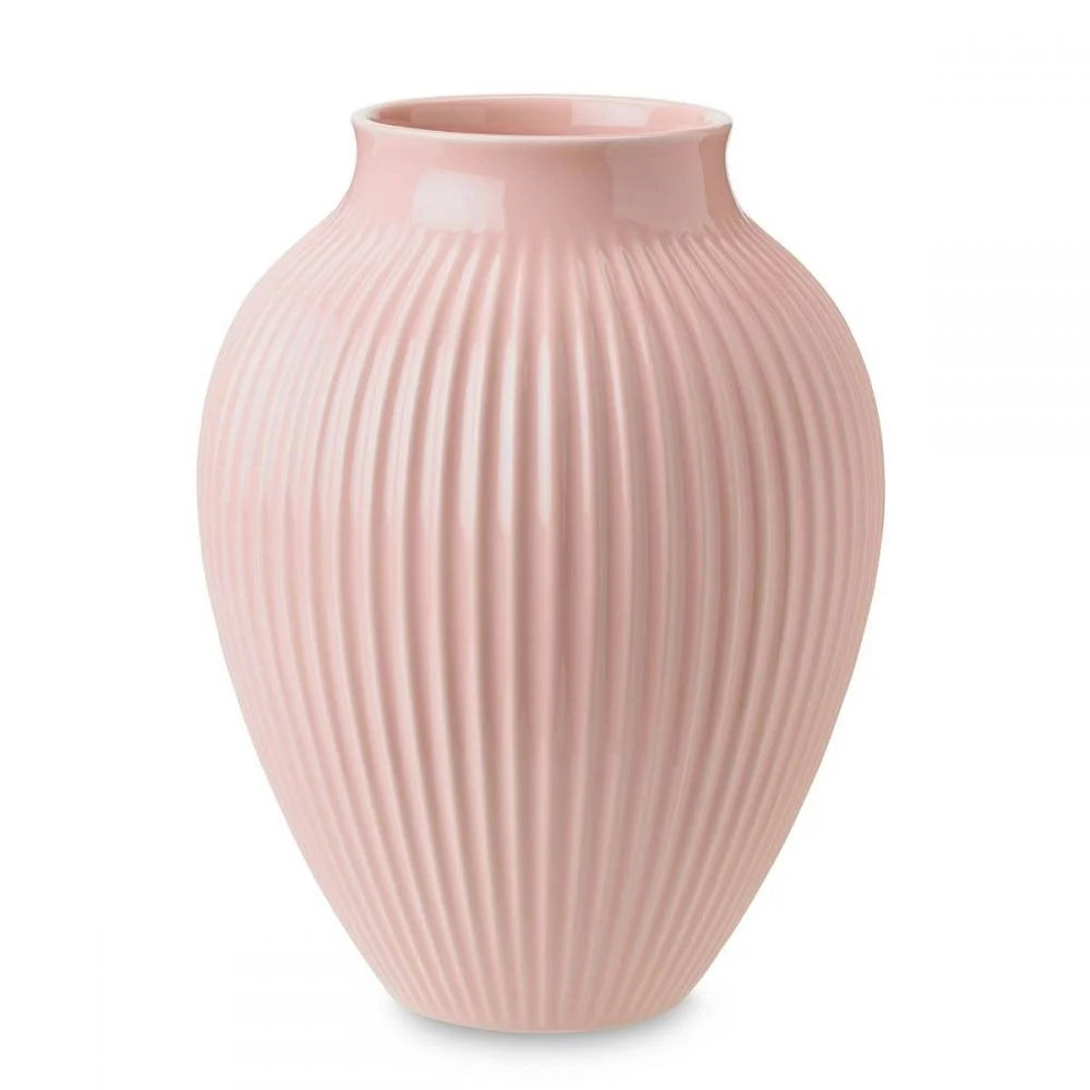 Knabstrup - Vase riller rosa - 20 cm