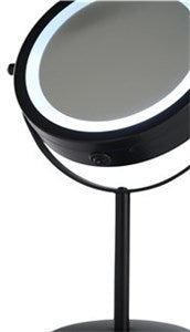 Day - Make up spejl med LED-lys Ø17,5H33 cm sort