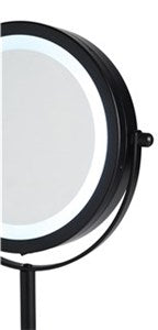 Day - Make up spejl med LED-lys Ø17,5H33 cm sort