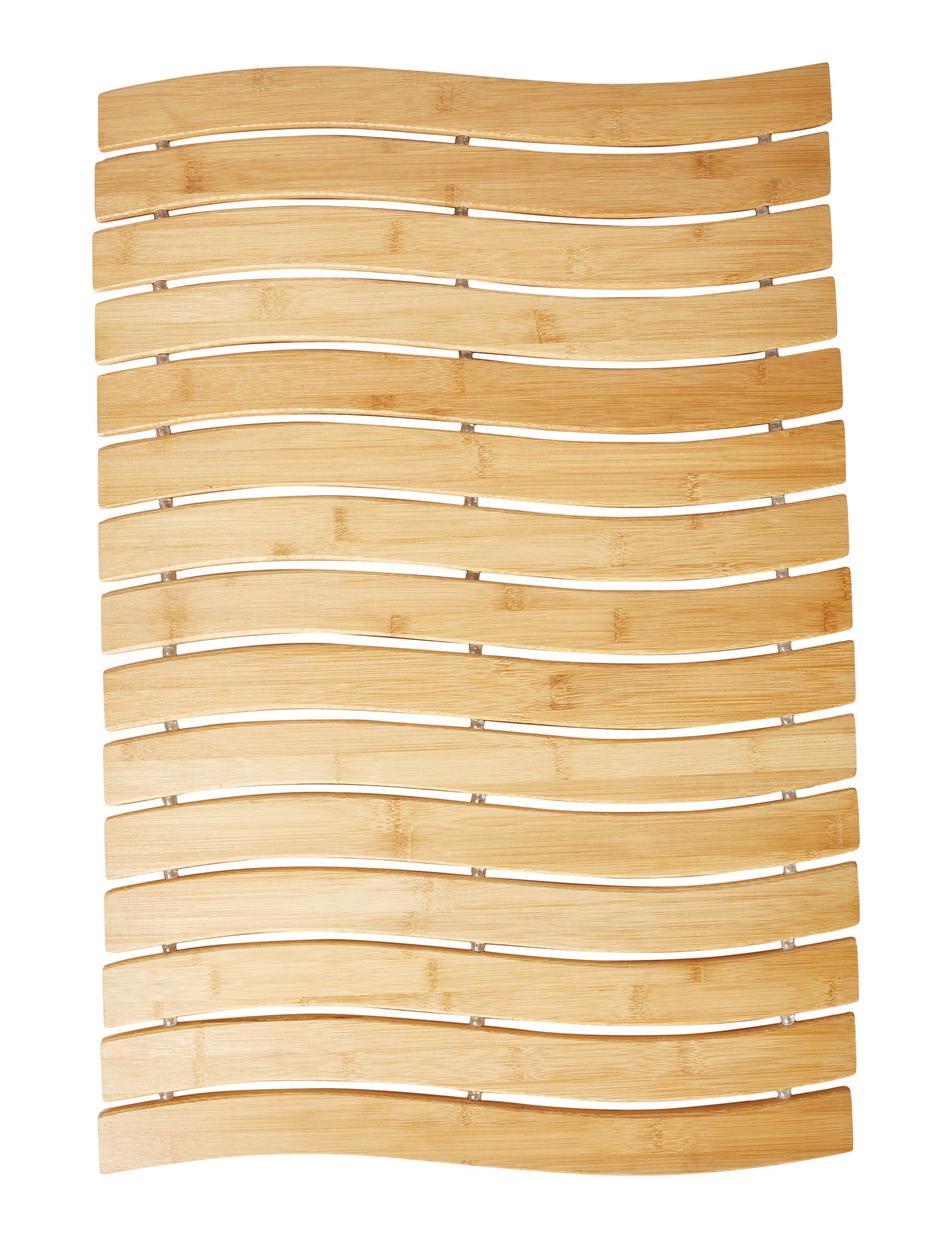 Badmatta våg 50x70x1 cm naturlig bambu