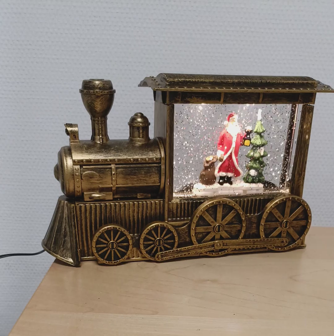 Conzept Christmas - Sne-tog 29x9x17 cm - med julemand og musik