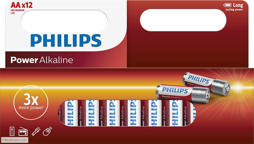 Philips PowerLife LR06 (AA) batteri 12 stk.