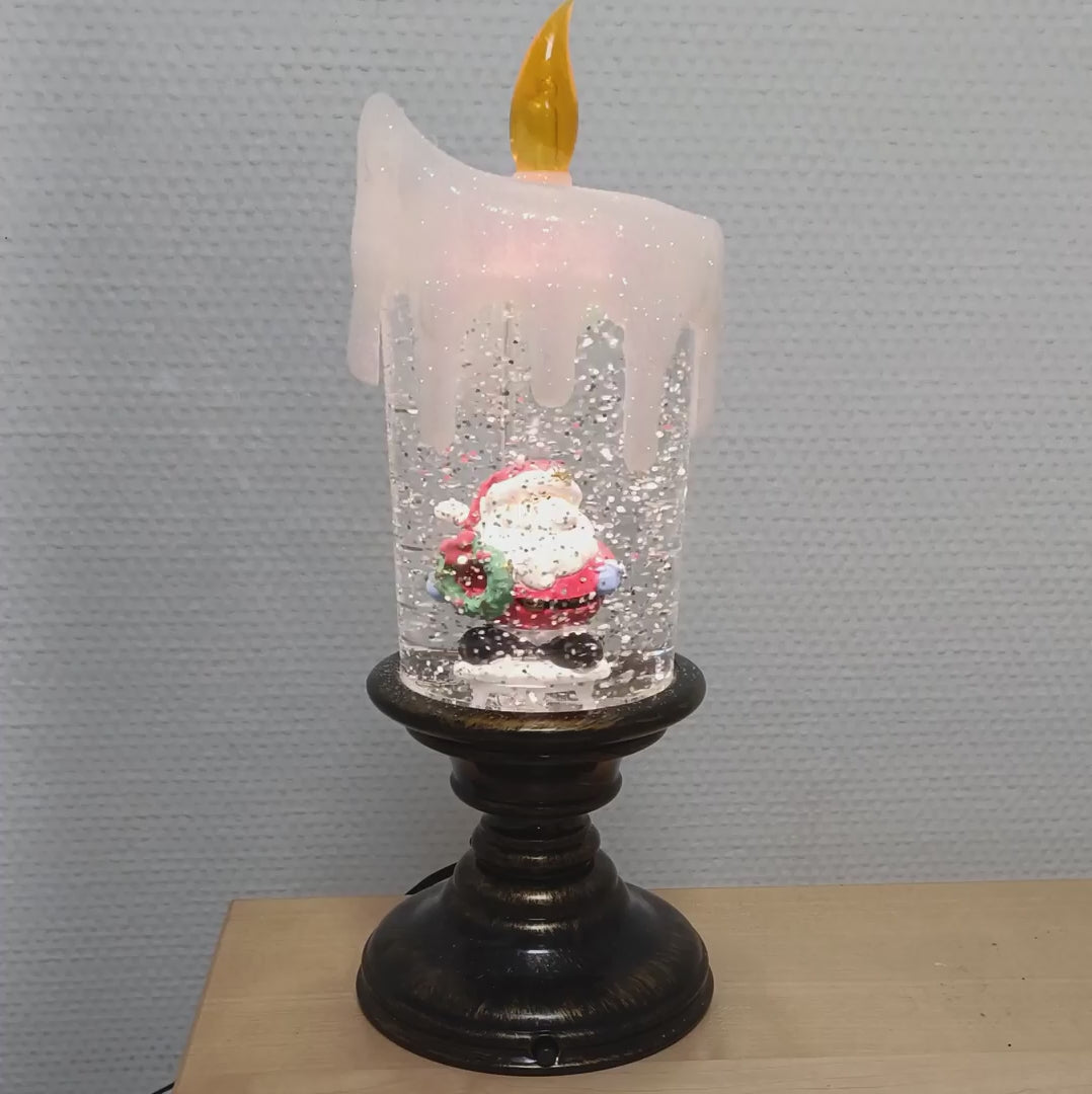 Conzept Christmas - Sne-lys med julemand - 14x27,5 cm