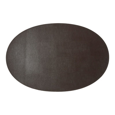 Dacore Dækkeserviet oval genbrugslæder mørkebrun