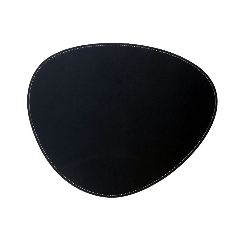 Dacore - Dækkeserviet kunstlæder curve hård sort - 33x41 cm
