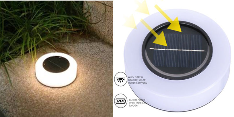 Conzept Outdoor - Solarlampe til jord eller pool 8xLED varmhvid - Ø10,5 cm  2 stk.